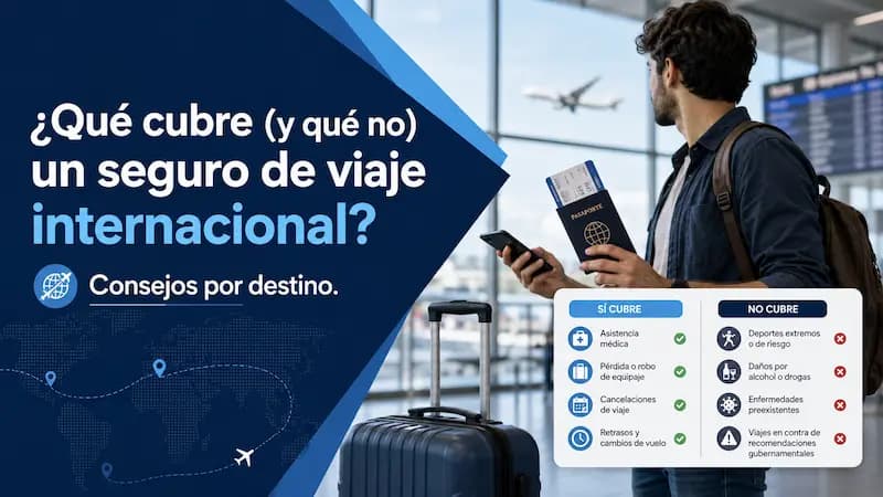 ¿Qué cubre (y qué no) un seguro de viaje internacional? Consejos por destino.