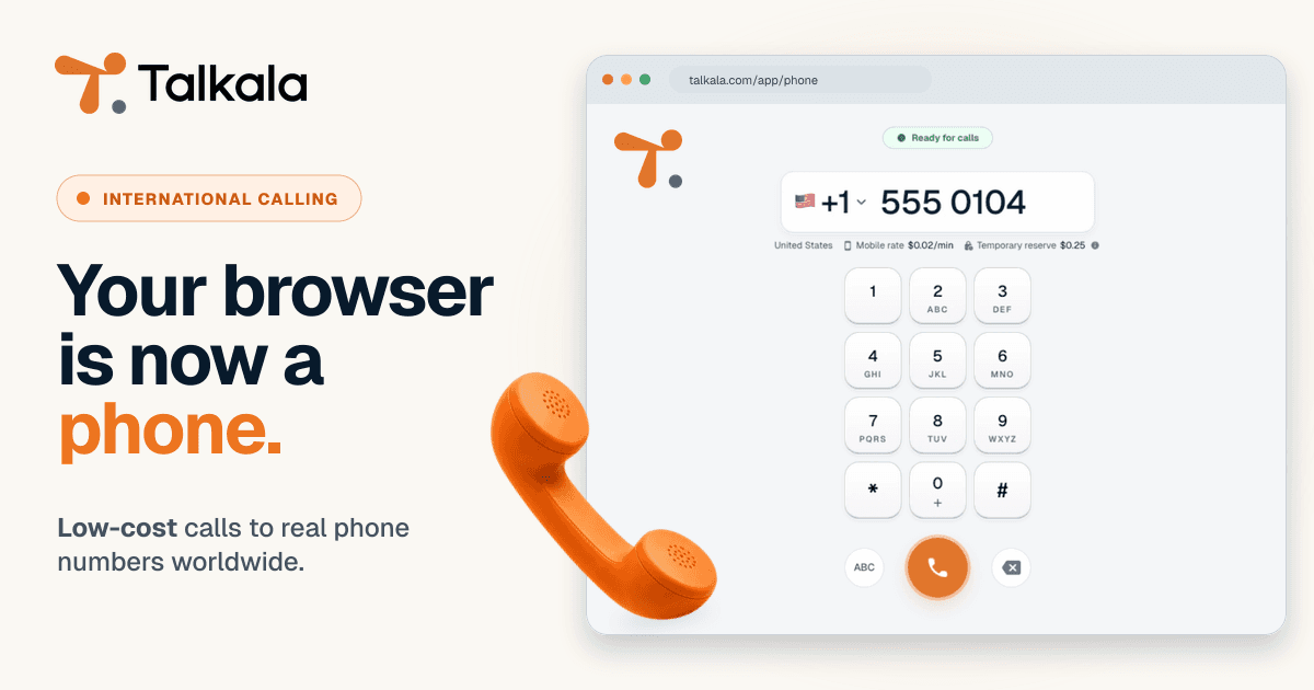 Talkala llega al mercado para facilitar las llamadas internacionales desde cualquier navegador