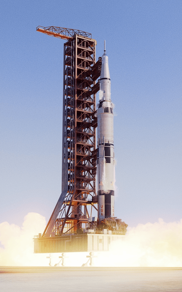 BM Produccions recrea el Saturn V en CGI para conmemorar el 57º aniversario del lanzamiento del Apolo 11