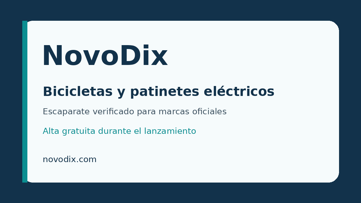 تطلق NovoDix واجهة عرض موثقة للدراجات والدراجات البخارية الكهربائية