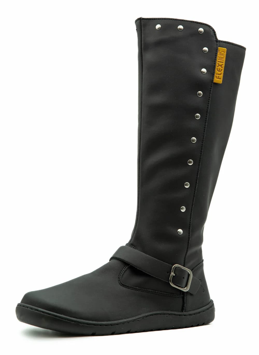 Deditos Barefoot führt die Flexi Nens 9092-S ein, hohe Barfußstiefel aus Leder im Biker-Look