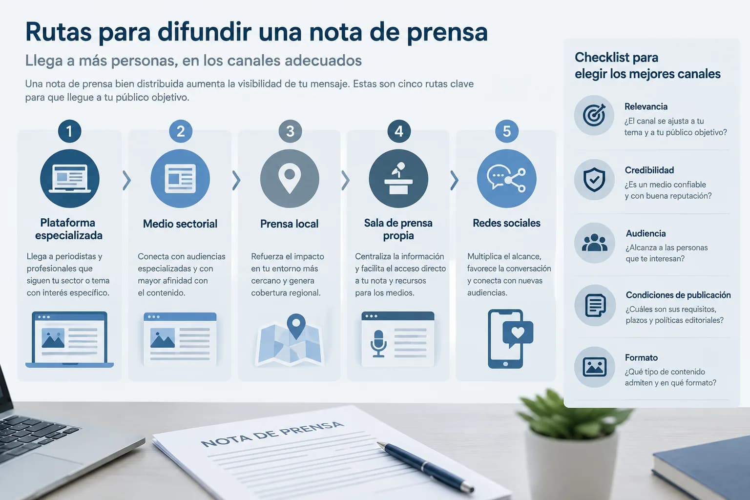 Dónde publicar una nota de prensa gratis en internet y qué valorar antes de elegir medio