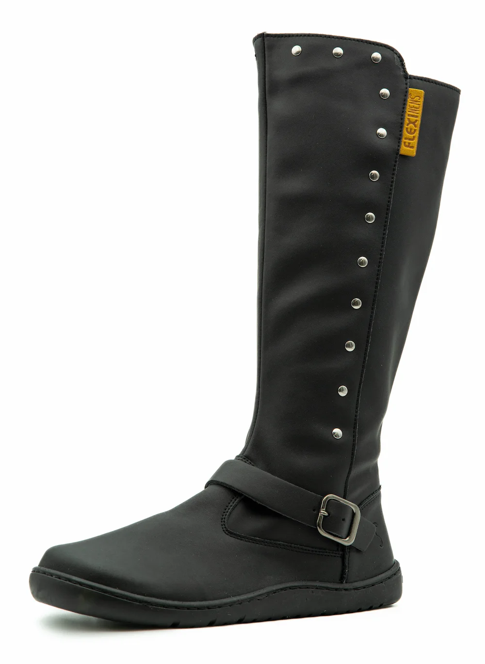 Deditos Barefoot führt die Flexi Nens 9092-S ein, hohe Barfußstiefel aus Leder im Biker-Look