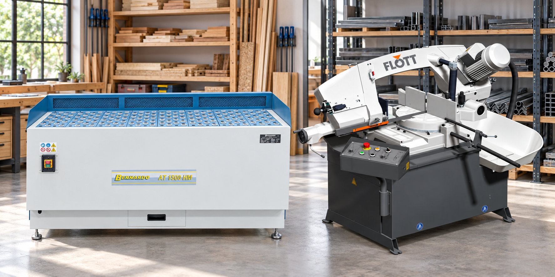 Planificación de un taller de madera y metal con Krollit: equipos de extracción y corte